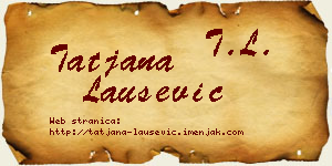 Tatjana Laušević vizit kartica